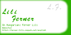 lili ferner business card